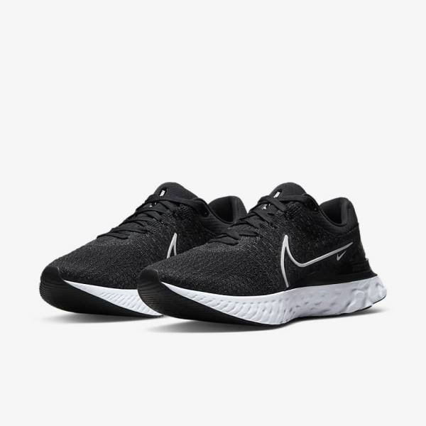 Pánské Běžecké Boty Nike React Infinity Run Flyknit 3 Silniční Černé Bílé | NK693LCY