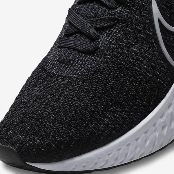 Pánské Běžecké Boty Nike React Infinity Run Flyknit 3 Silniční Černé Bílé | NK693LCY