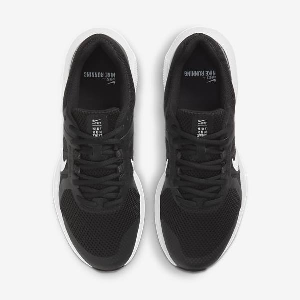 Pánské Běžecké Boty Nike Run Swift 2 Silniční Černé Tmavě Šedé Bílé | NK672WHK