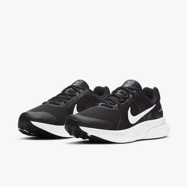 Pánské Běžecké Boty Nike Run Swift 2 Silniční Černé Tmavě Šedé Bílé | NK672WHK