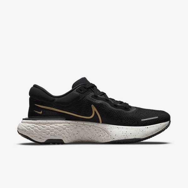 Pánské Běžecké Boty Nike ZoomX Invincible Run Flyknit Silniční Černé Metal Zlaté | NK608FAQ