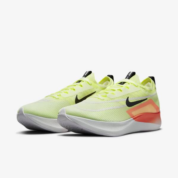 Pánské Běžecké Boty Nike Zoom Fly 4 Silniční Černé Tmavě Šedé Blankyt Bílé | NK902PZG