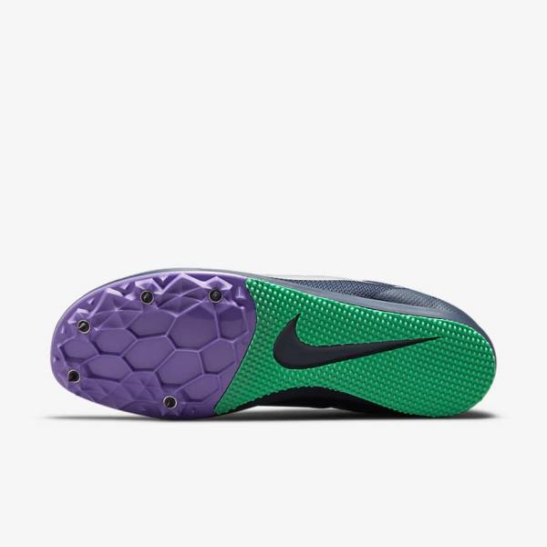 Pánské Běžecké Boty Nike Zoom Rival D 10 Athletics Distance Spikes Tyrkysové Metal Stříbrné | NK704CRH