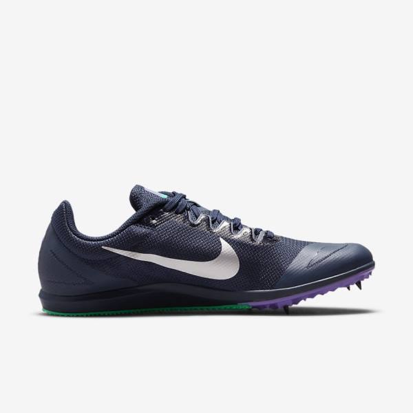 Pánské Běžecké Boty Nike Zoom Rival D 10 Athletics Distance Spikes Tyrkysové Metal Stříbrné | NK704CRH