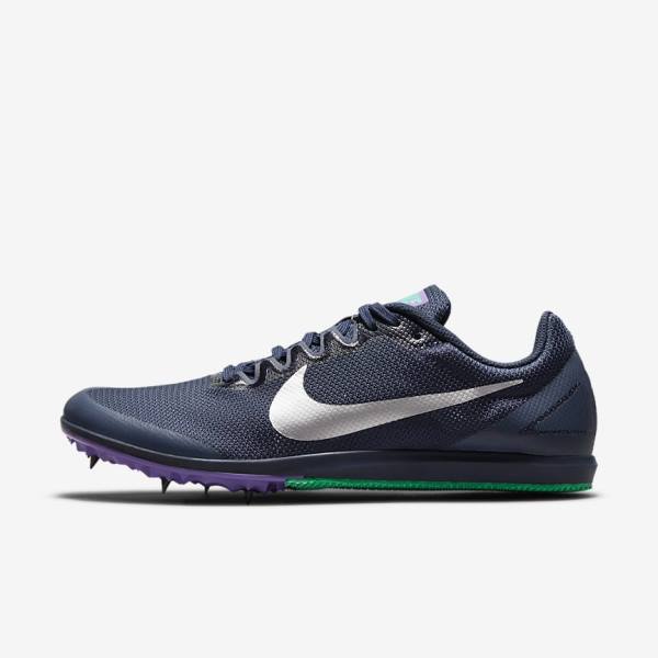 Pánské Běžecké Boty Nike Zoom Rival D 10 Athletics Distance Spikes Tyrkysové Metal Stříbrné | NK704CRH