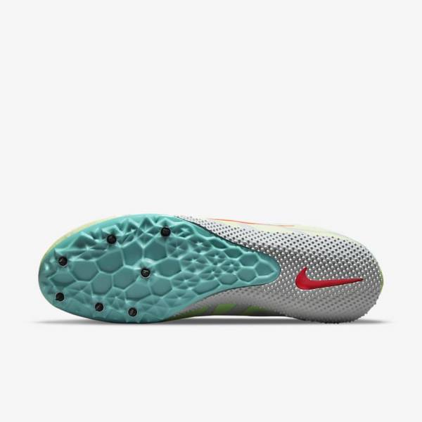 Pánské Běžecké Boty Nike Zoom Rival S 9 Athletics Sprinting Spikes Tyrkysové Oranžové | NK460ECY