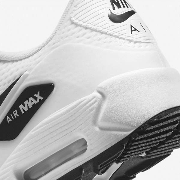 Pánské Golfové Boty Nike Air Max 90 G Bílé Černé | NK982OPG