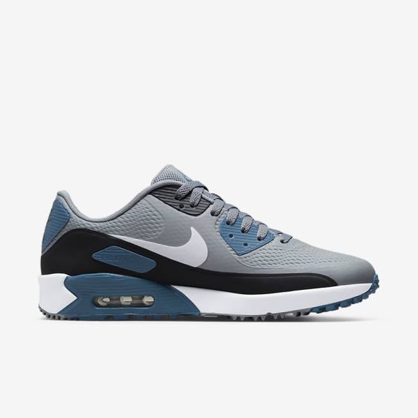 Pánské Golfové Boty Nike Air Max 90 G Šedé Černé Bílé | NK594QKI