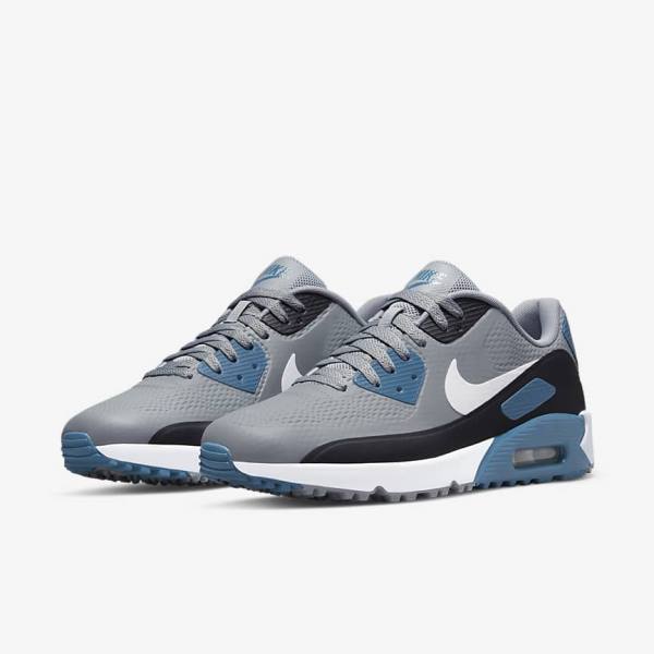 Pánské Golfové Boty Nike Air Max 90 G Šedé Černé Bílé | NK594QKI