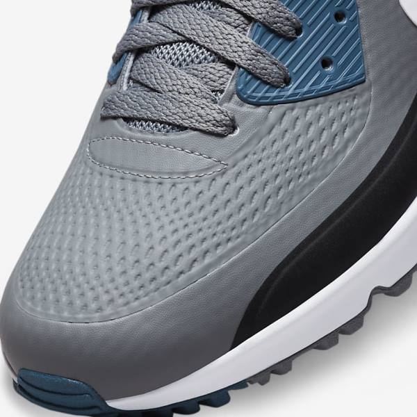 Pánské Golfové Boty Nike Air Max 90 G Šedé Černé Bílé | NK594QKI