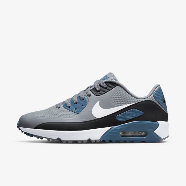 Pánské Golfové Boty Nike Air Max 90 G Šedé Černé Bílé | NK594QKI