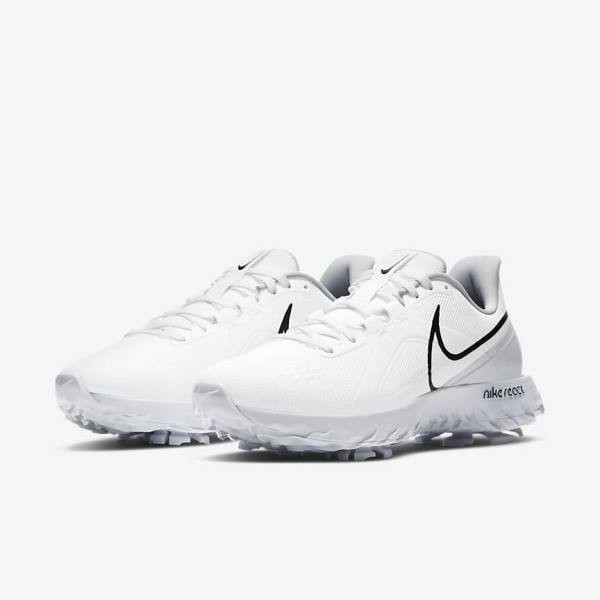 Pánské Golfové Boty Nike React Infinity Pro Bílé Metal Platina Černé | NK018OPT