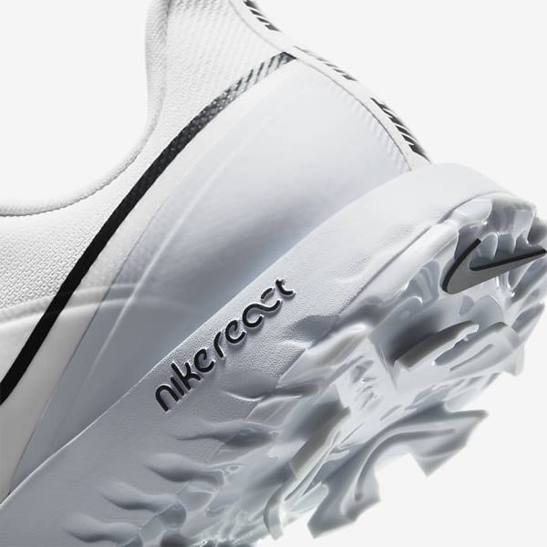 Pánské Golfové Boty Nike React Infinity Pro Bílé Metal Platina Černé | NK018OPT