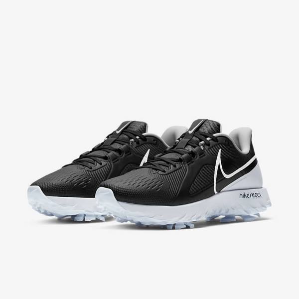 Pánské Golfové Boty Nike React Infinity Pro Černé Metal Platina Bílé | NK046WLV