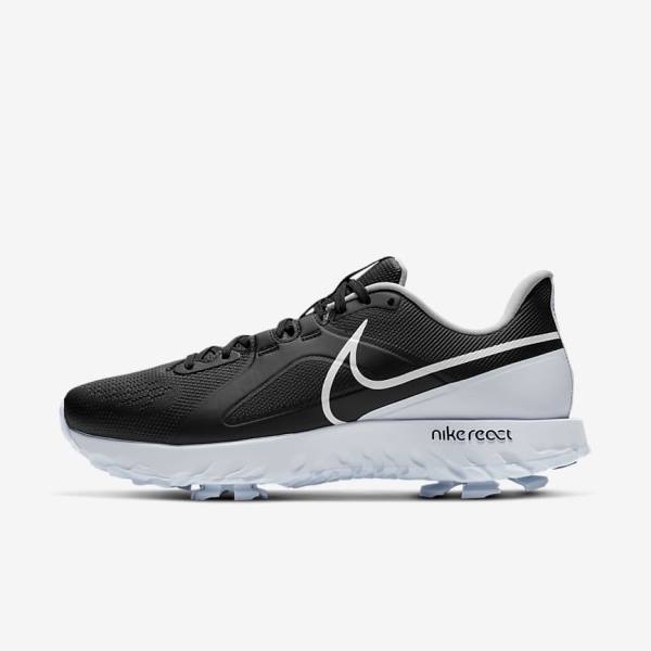 Pánské Golfové Boty Nike React Infinity Pro Černé Metal Platina Bílé | NK046WLV