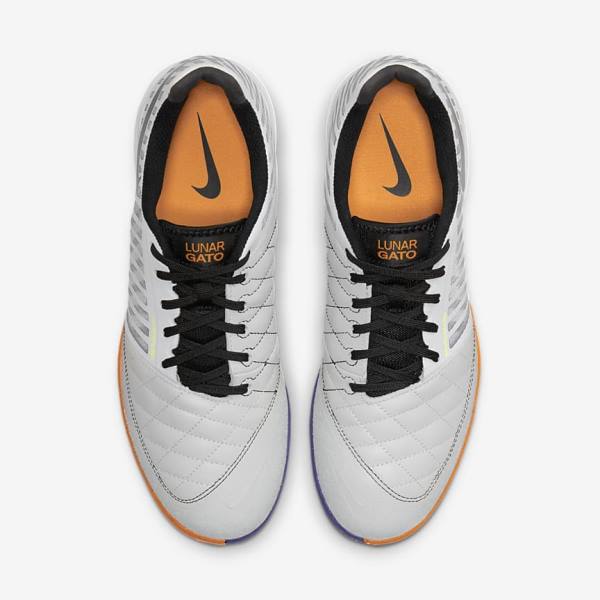 Pánské Kopačky Nike Lunar Gato II IC Indoor Court Bílé Žluté Černé | NK179DAO