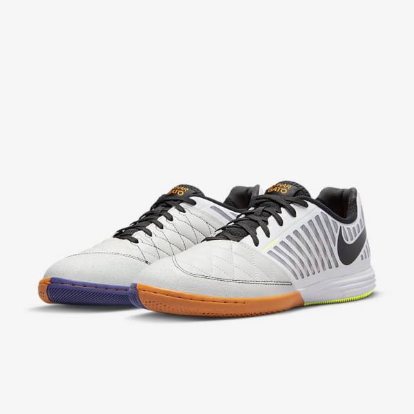 Pánské Kopačky Nike Lunar Gato II IC Indoor Court Bílé Žluté Černé | NK179DAO