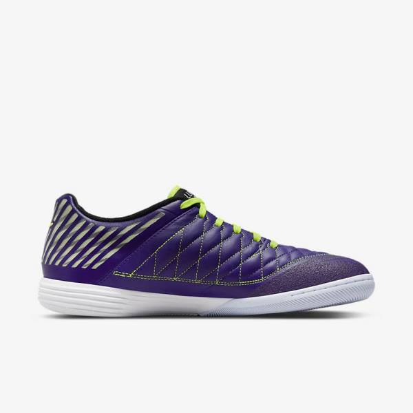 Pánské Kopačky Nike Lunar Gato II IC Indoor Court Fialové Černé Bílé | NK563EQK