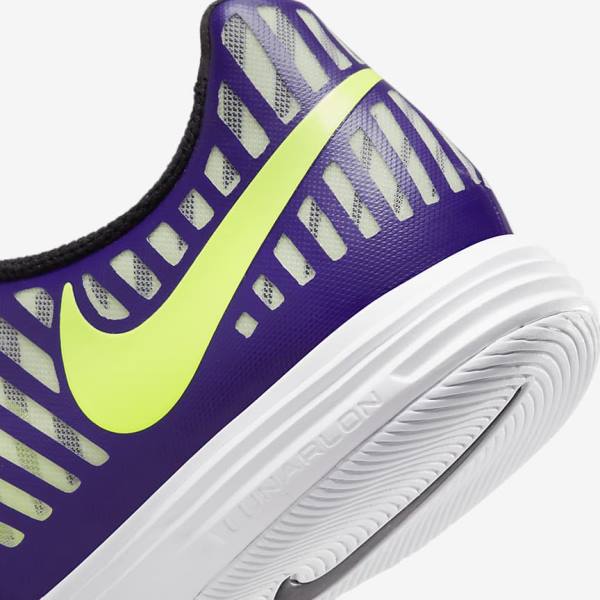 Pánské Kopačky Nike Lunar Gato II IC Indoor Court Fialové Černé Bílé | NK563EQK