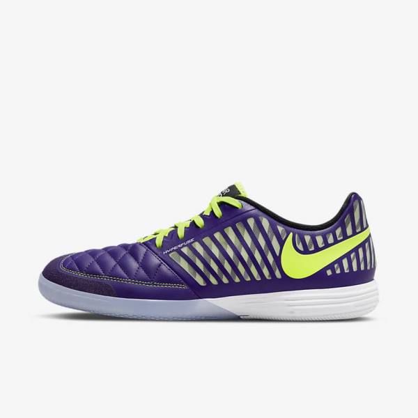 Pánské Kopačky Nike Lunar Gato II IC Indoor Court Fialové Černé Bílé | NK563EQK