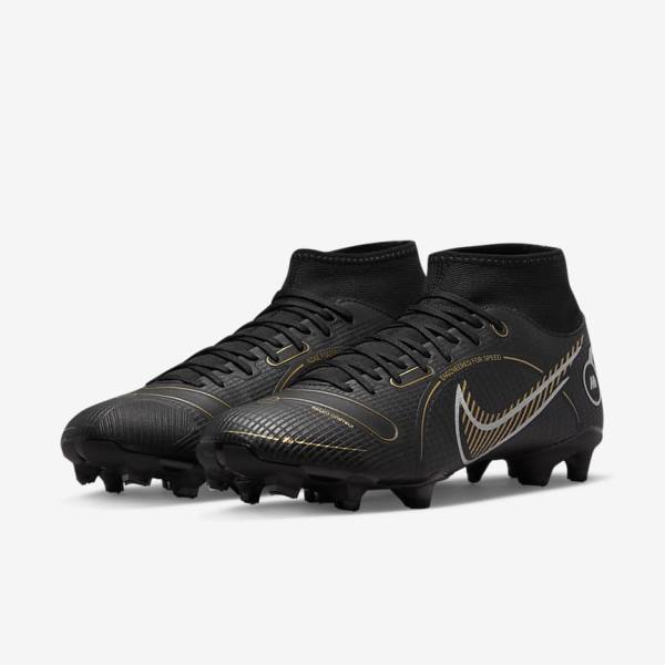 Pánské Kopačky Nike Mercurial Superfly 8 Academy MG Multi-Grounds Černé Metal Stříbrné Šedé Metal Zlaté | NK057XPE