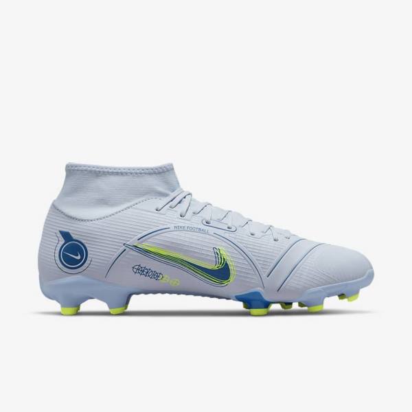 Pánské Kopačky Nike Mercurial Superfly 8 Academy MG Multi-Grounds Šedé Světle Blankyt Tmavě Blankyt | NK356XGU