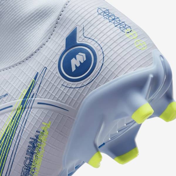 Pánské Kopačky Nike Mercurial Superfly 8 Academy MG Multi-Grounds Šedé Světle Blankyt Tmavě Blankyt | NK356XGU