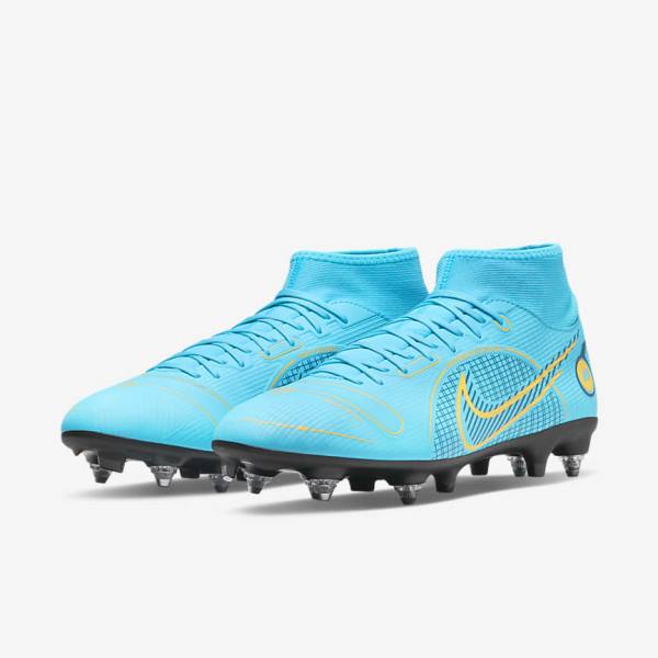 Pánské Kopačky Nike Mercurial Superfly 8 Academy SG-PRO Anti-Clog Traction Soft-Grounds Blankyt Oranžové | NK497HXC