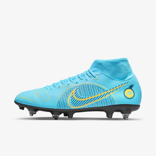 Pánské Kopačky Nike Mercurial Superfly 8 Academy SG-PRO Anti-Clog Traction Soft-Grounds Blankyt Oranžové | NK497HXC