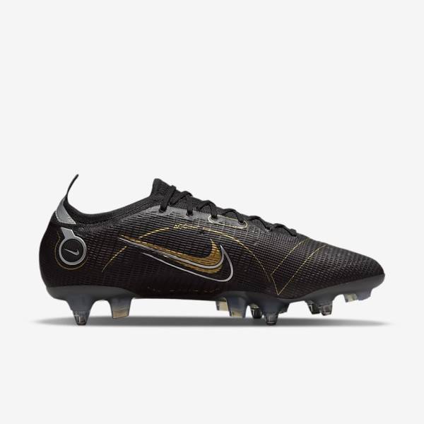 Pánské Kopačky Nike Mercurial Vapor 14 Elite SG-PRO Anti-Clog Traction Soft-Grounds Černé Metal Stříbrné Šedé Metal Zlaté | NK589FGE