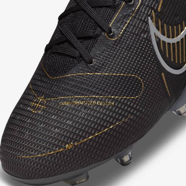 Pánské Kopačky Nike Mercurial Vapor 14 Elite SG-PRO Anti-Clog Traction Soft-Grounds Černé Metal Stříbrné Šedé Metal Zlaté | NK589FGE