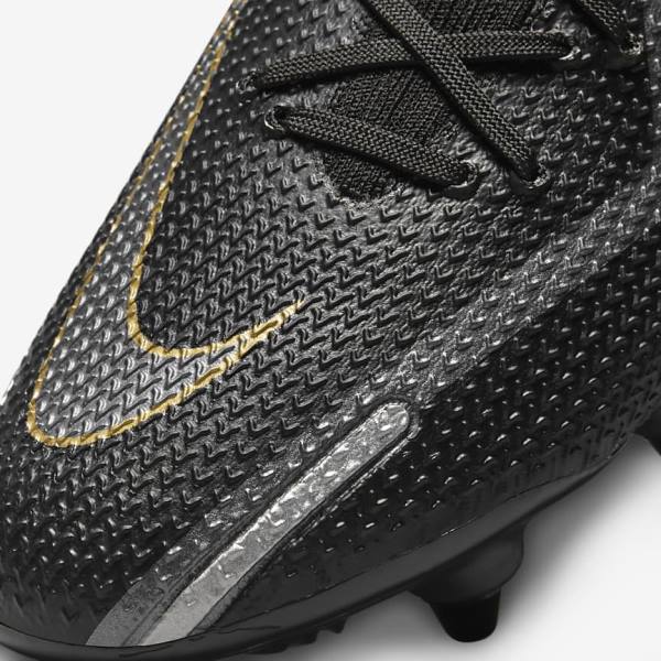 Pánské Kopačky Nike Phantom GT2 Elite SG-Pro AC Soft-Ground Černé Metal Zlaté Metal Stříbrné Metal Tmavě Šedé | NK823BWY