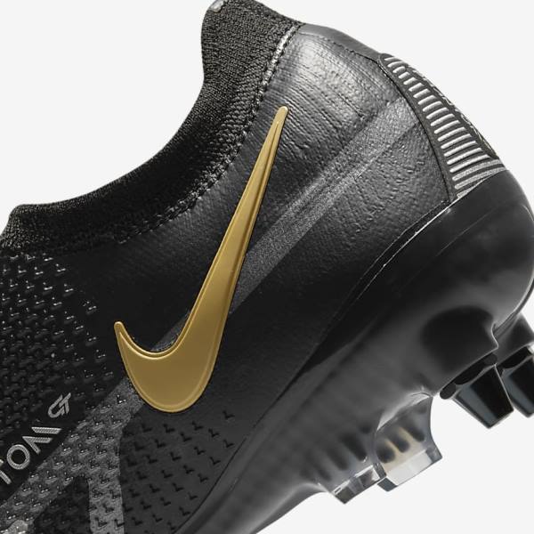 Pánské Kopačky Nike Phantom GT2 Elite SG-Pro AC Soft-Ground Černé Metal Zlaté Metal Stříbrné Metal Tmavě Šedé | NK823BWY