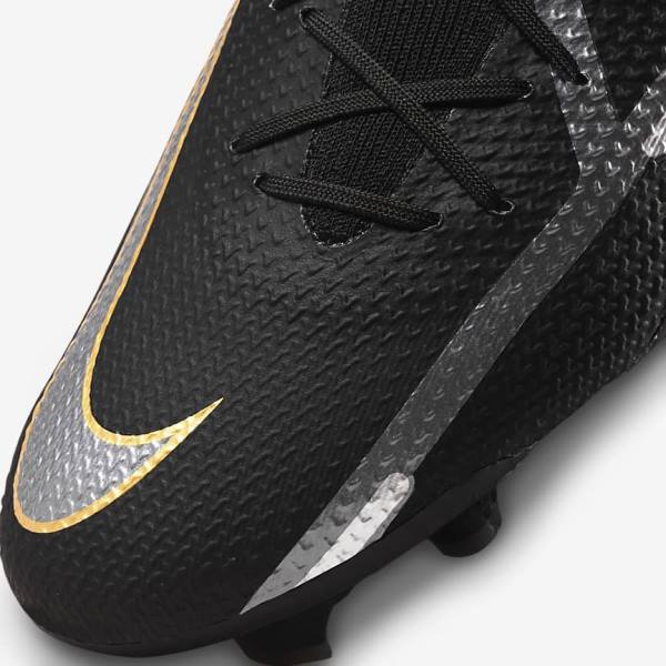 Pánské Kopačky Nike Phantom GT2 Pro Dynamic Fit FG Firm-Ground Černé Metal Zlaté Metal Stříbrné Metal Tmavě Šedé | NK806IJQ