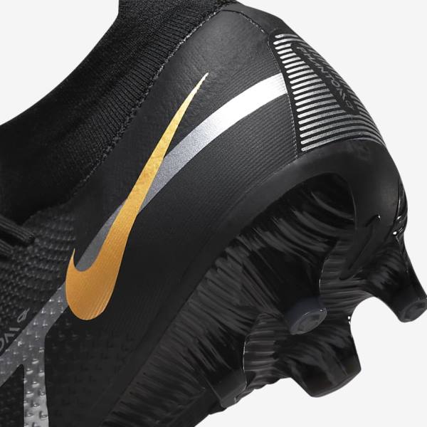 Pánské Kopačky Nike Phantom GT2 Pro Dynamic Fit FG Firm-Ground Černé Metal Zlaté Metal Stříbrné Metal Tmavě Šedé | NK806IJQ