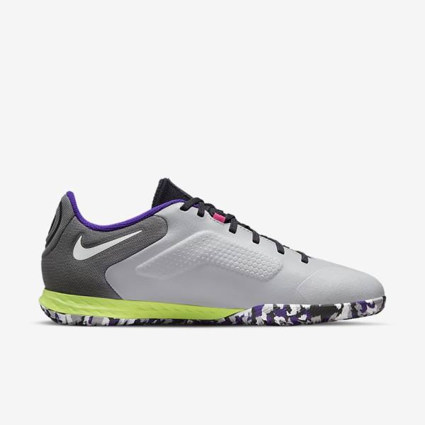 Pánské Kopačky Nike React Tiempo Legend 9 Pro IC Indoor-Court Světle Šedé Bílé | NK385ZVO