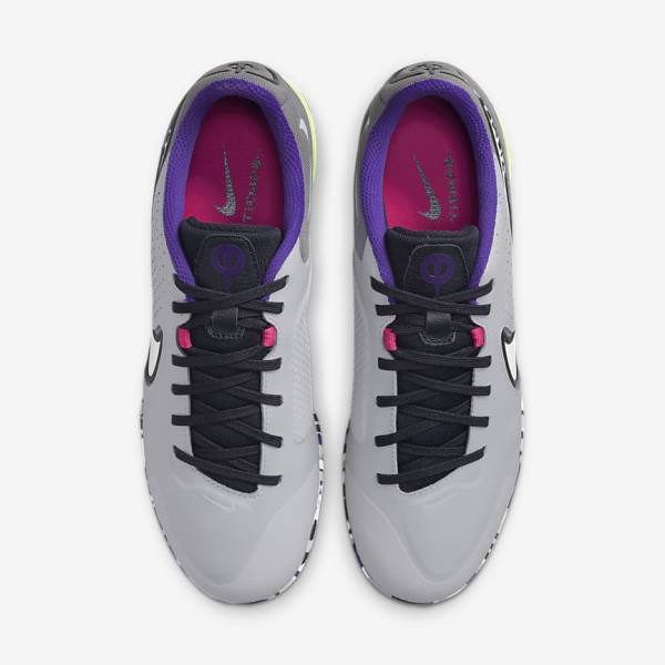 Pánské Kopačky Nike React Tiempo Legend 9 Pro IC Indoor-Court Světle Šedé Bílé | NK385ZVO