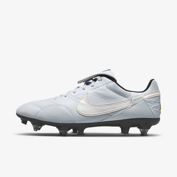 Pánské Kopačky Nike The Premier 3 SG-PRO Anti-Clog Traction Soft-Ground Platina Černé Metal Zlaté Bílé | NK074IFZ