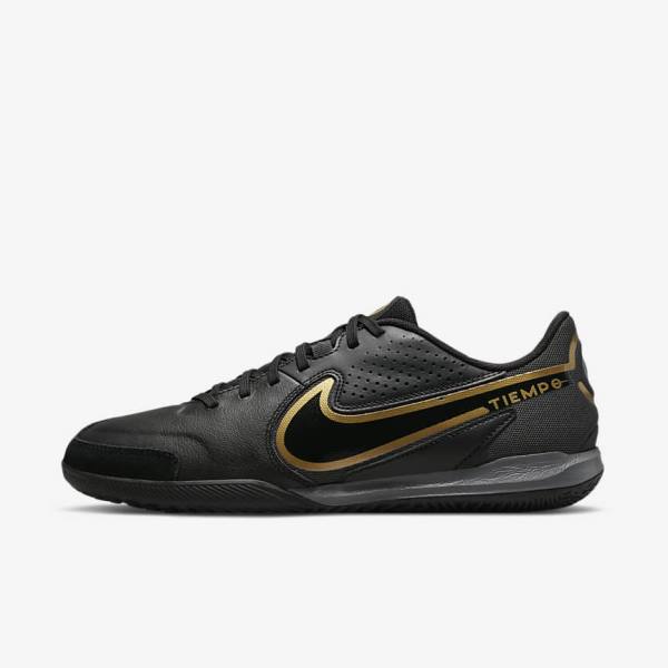 Pánské Kopačky Nike Tiempo Legend 9 Academy IC Indoor-Court Černé Tmavě Šedé Metal Zlaté Černé | NK234QRM