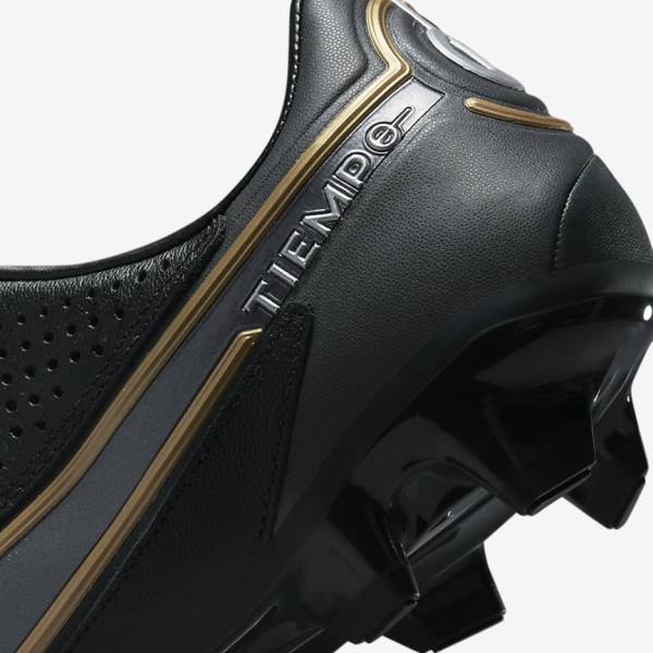 Pánské Kopačky Nike Tiempo Legend 9 Pro FG Firm-Ground Černé Tmavě Šedé Metal Zlaté Metal Tmavě Šedé | NK820ZTJ