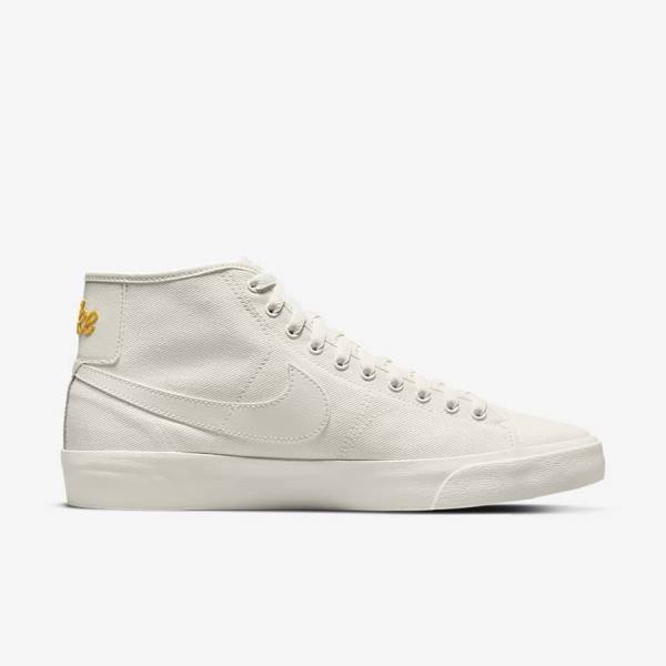 Pánské Skate Boty Nike SB BLZR Court Mid Premium Bílé | NK468FJT