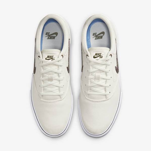 Pánské Skate Boty Nike SB Chron 2 Platene Premium Šedé Zelene | NK354MQW