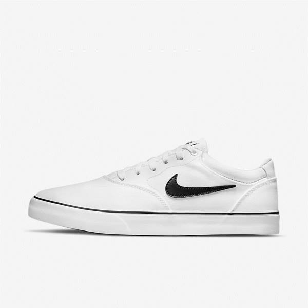 Pánské Skate Boty Nike SB Chron 2 Platene Bílé Černé | NK420LGU