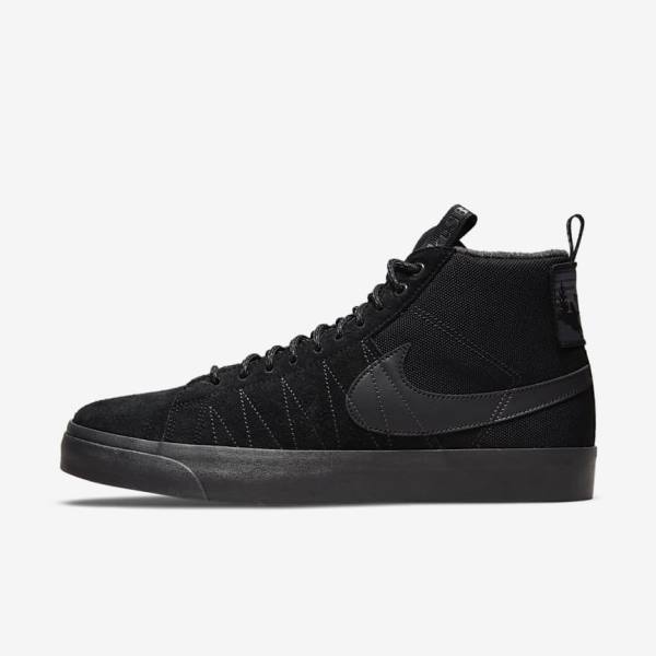 Pánské Skate Boty Nike SB Zoom Blazer Mid Premium Černé Tmavě Šedé | NK421EYL