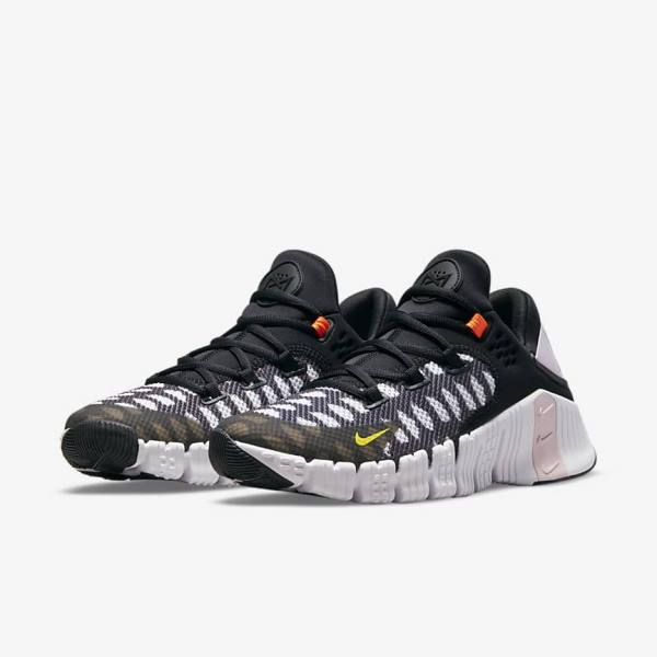 Pánské Sportovní Boty Nike Free Metcon 4 Černé Bílé Blankyt Žluté | NK730RQV