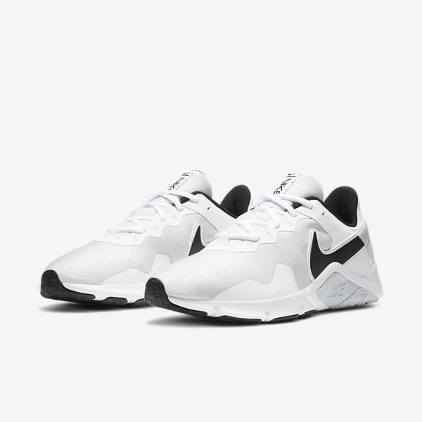 Pánské Sportovní Boty Nike Legend Essential 2 Platina Bílé Černé | NK713ORN