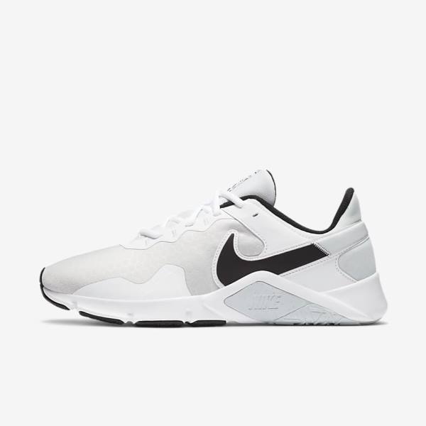 Pánské Sportovní Boty Nike Legend Essential 2 Platina Bílé Černé | NK713ORN