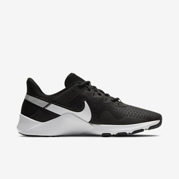 Pánské Sportovní Boty Nike Legend Essential 2 Černé Metal Stříbrné Bílé | NK782SKM