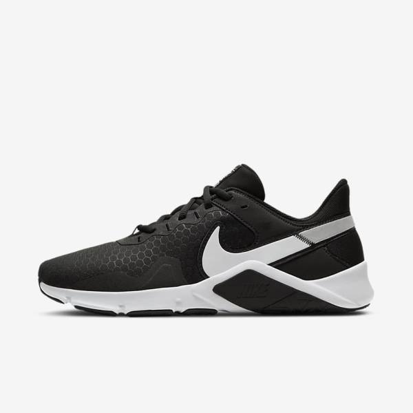 Pánské Sportovní Boty Nike Legend Essential 2 Černé Metal Stříbrné Bílé | NK782SKM