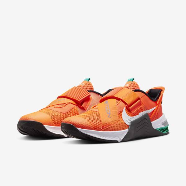 Pánské Sportovní Boty Nike Metcon 7 FlyEase Oranžové Tmavě Šedé Tyrkysové Bílé | NK015VKH